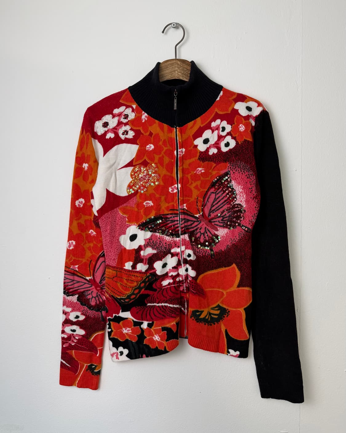 CUSTO BARCELONA 시퀸 니트 집업 상품이미지1