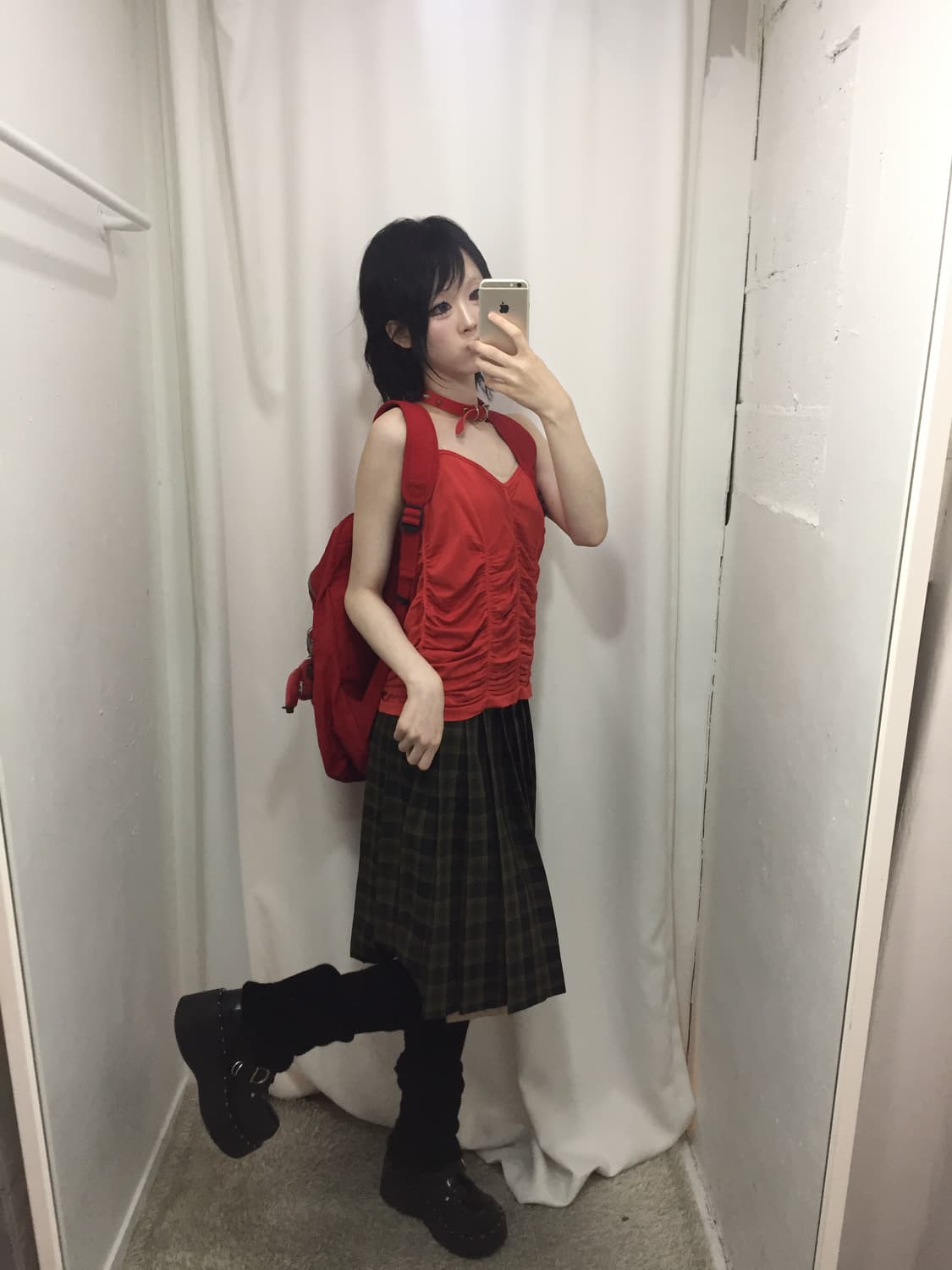 레드 체크 등교 세트 🌹  상품이미지2