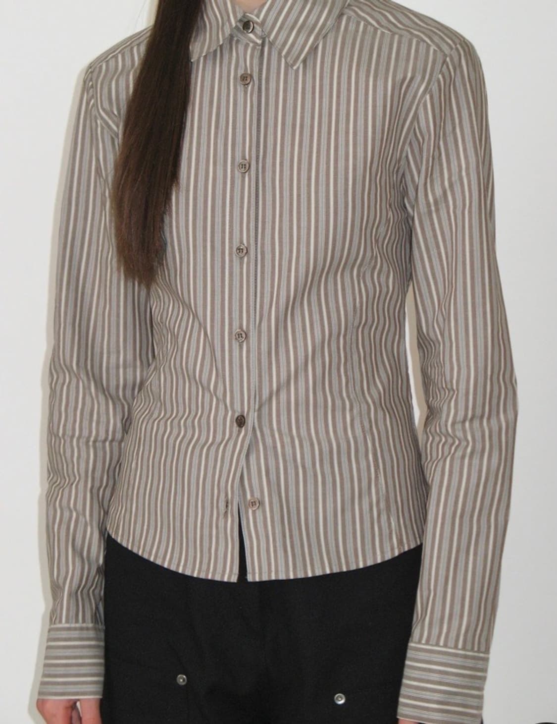 썬번 프로젝트 fitted stripe shirt 스트라이프 셔츠 상품이미지3