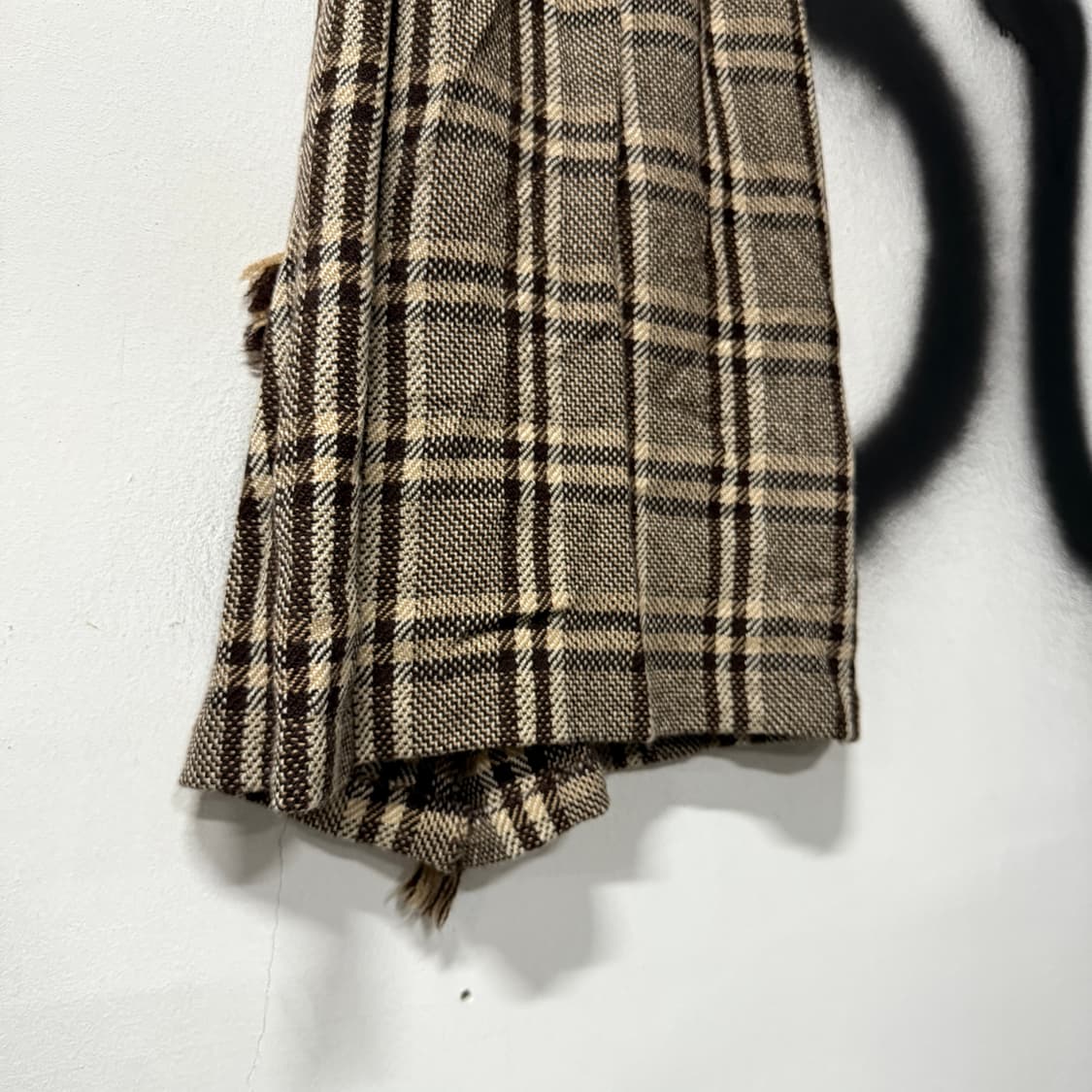VTG 빈티지 울 혼방 레이어드 디테일 체크 스커트 상품이미지4
