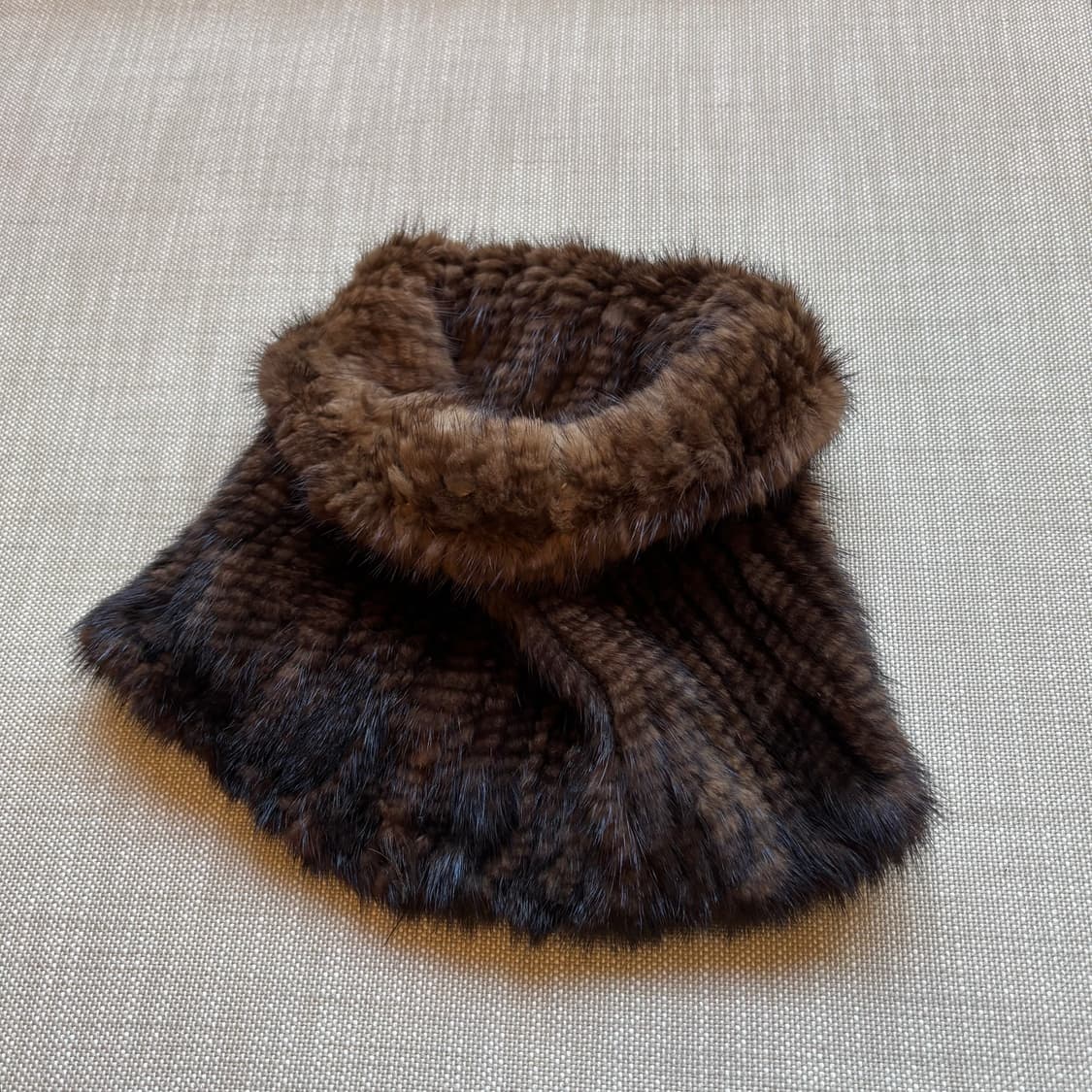 프랑코페라로 천연 밍크 워머 목도리 브라운 상품이미지1