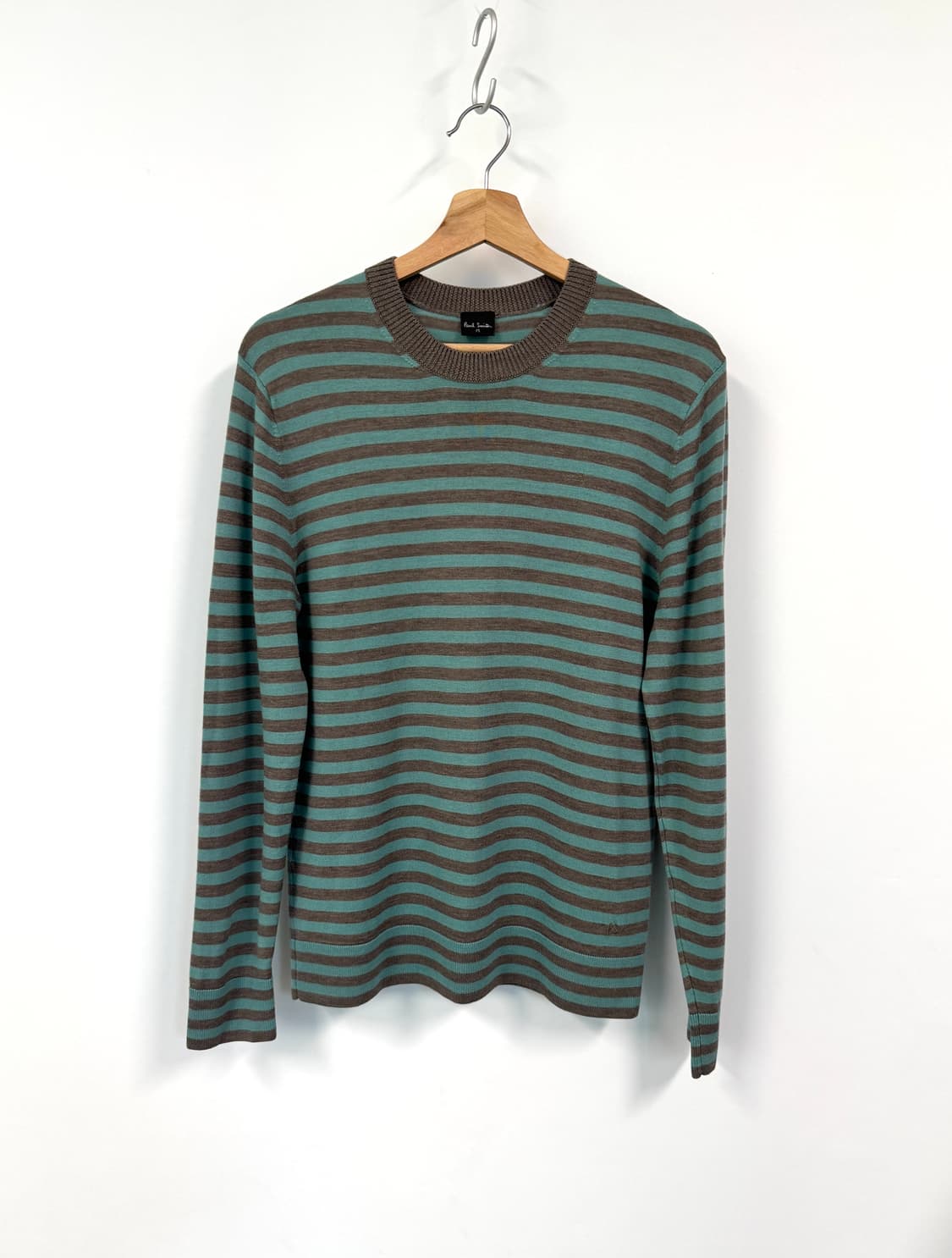 PAUL SMITH 폴스미스 그린 스트라이프 메리노울 니트 S 상품이미지1