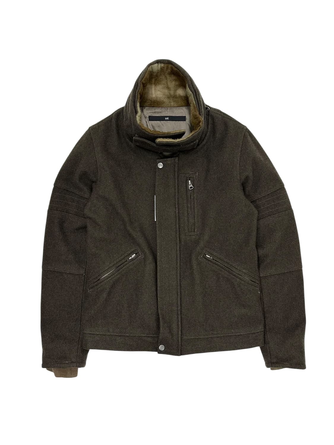 sol. 울 블렌드 하이넥 자켓 상품이미지1