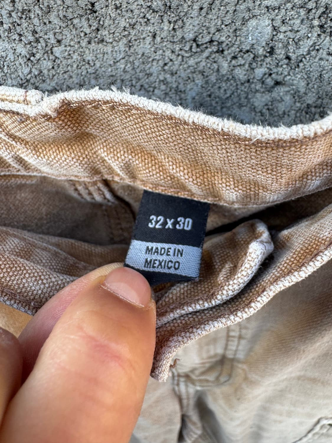 칼하트 빈티지 b136 브라운 더블니 하드페이딩 카펜터 워크 팬츠 상품이미지7