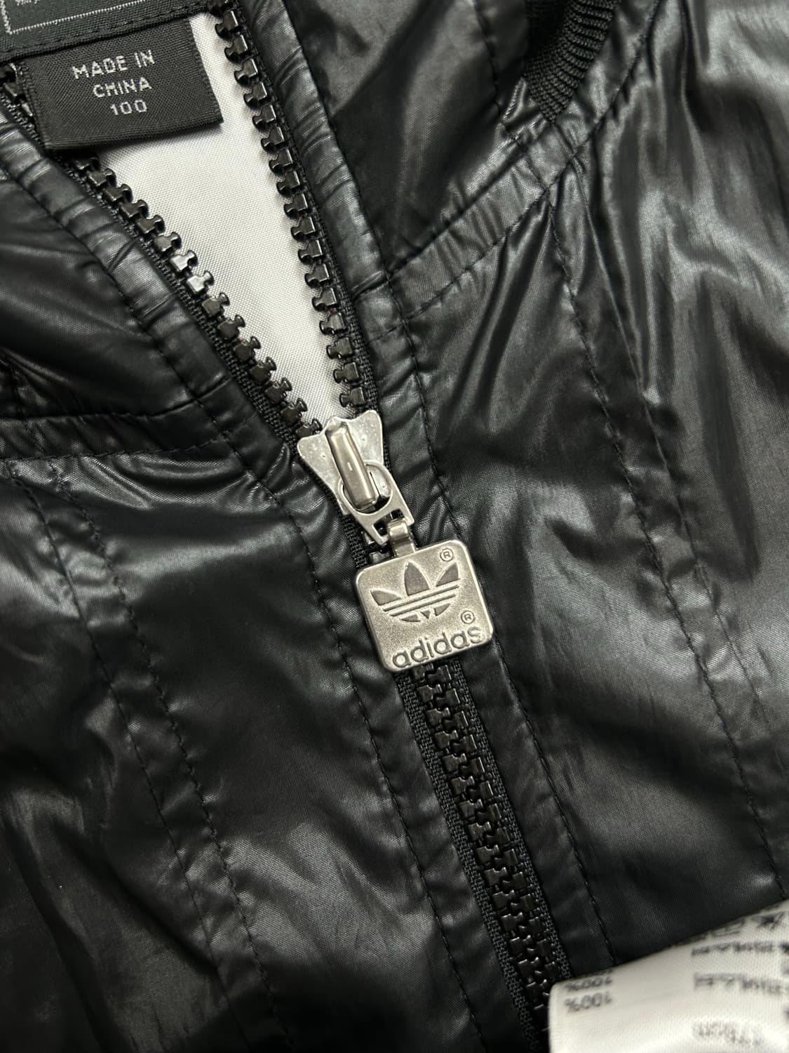 아디다스 실버 로고 유광 바람막이 트랙탑 100 상품이미지7