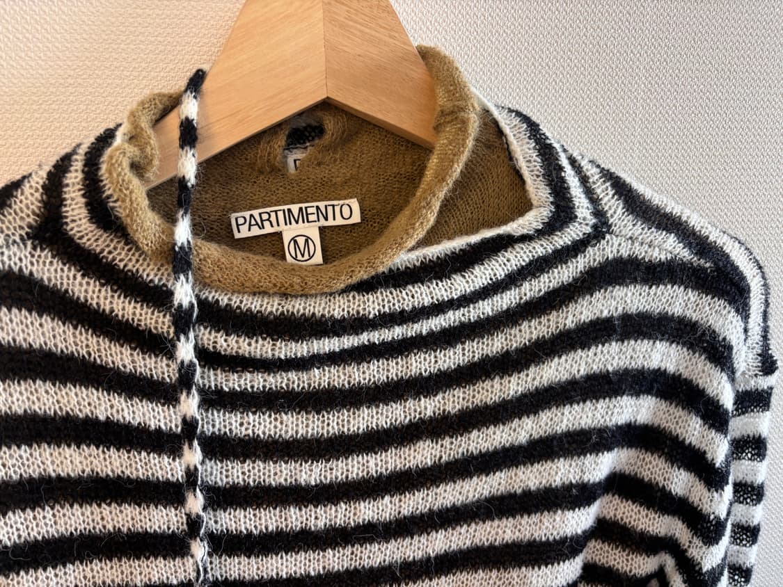 파르티멘토 우먼 더블레이어드 넥니트 스트라이프 상품이미지2