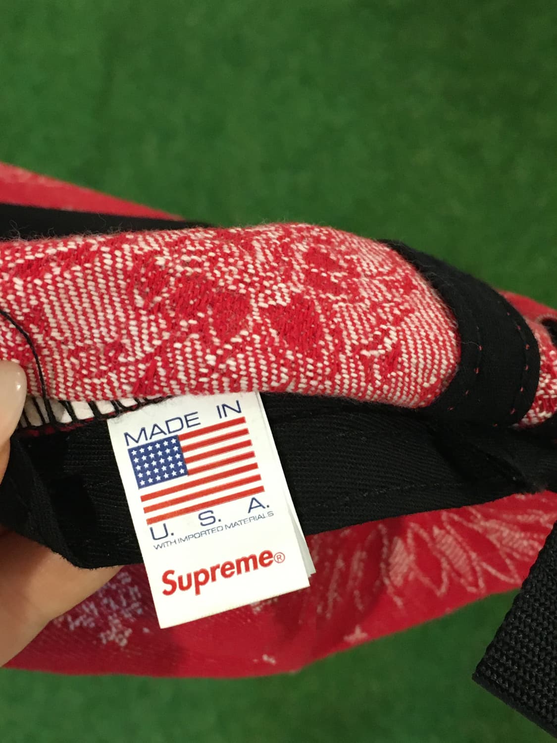 Supreme 반다나 자카드 데님 캡프캡 레드 상품이미지3