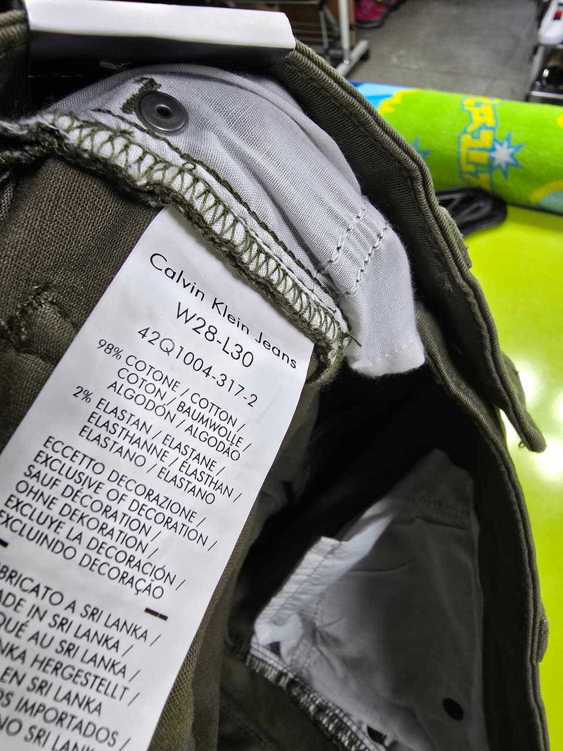 캘빈클라인 진 올리브색 여성 바지 (1342) 상품이미지6