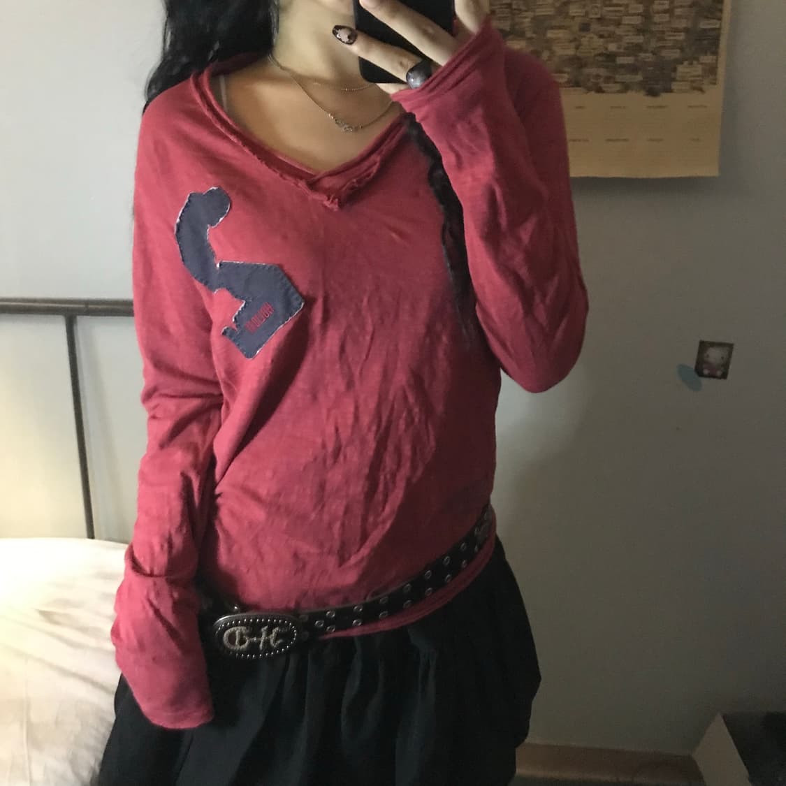Vintage 빈티지 브이넥 여리핏 롱슬리브 상품이미지2