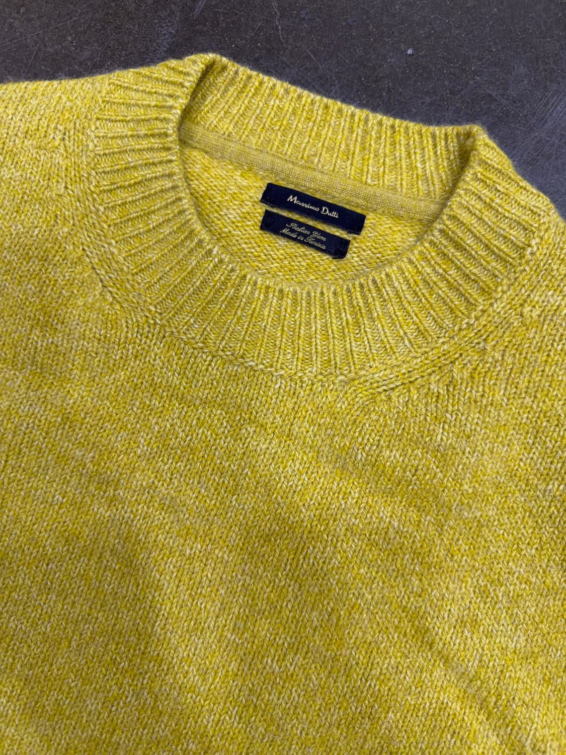 마시모두띠 니트 울 블렌드 스웨터 머스타드 L 상품이미지3
