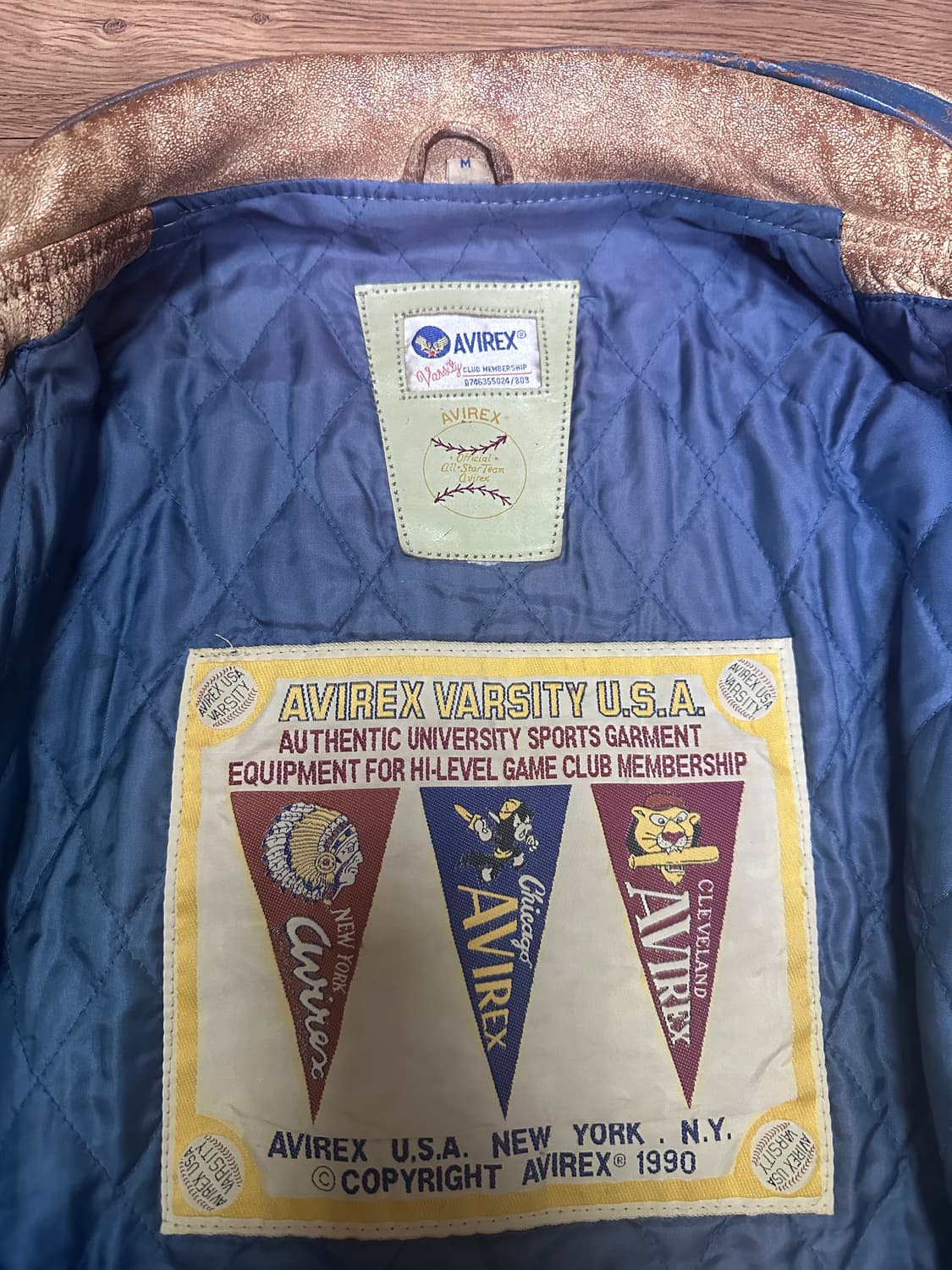 아비렉스 크랙 레더 바시티 자켓 상품이미지4