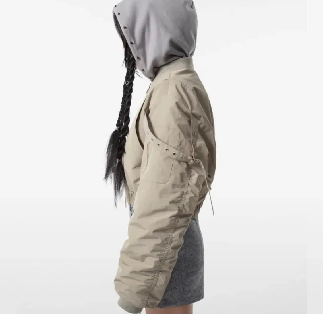 Leey 엘이이와이 인시젼 셔링 봄버자켓 상품이미지2