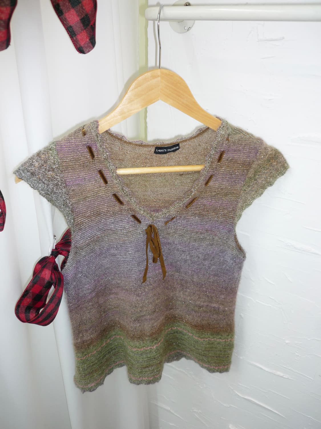 Sheer violet knit vest 상품이미지1