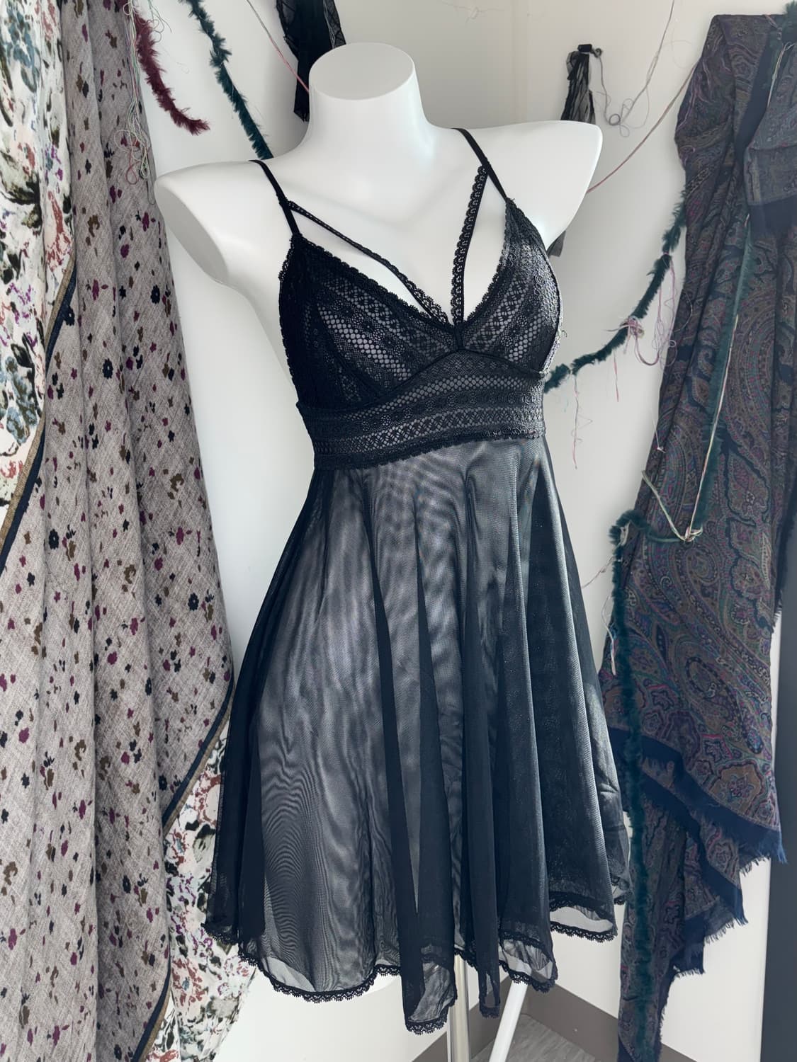 미드나잇 레이스 슬립 원피스 상품이미지3