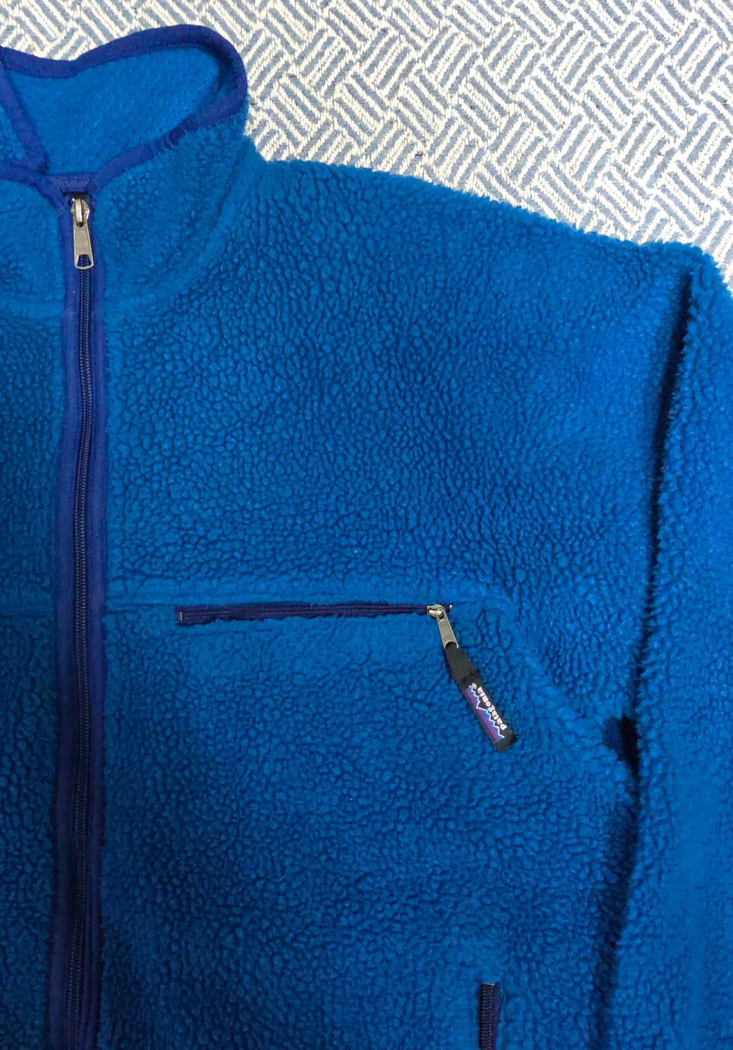 (L)파타고니아 레트로 파일 가디건 usa 블루 딥파일 상품이미지2