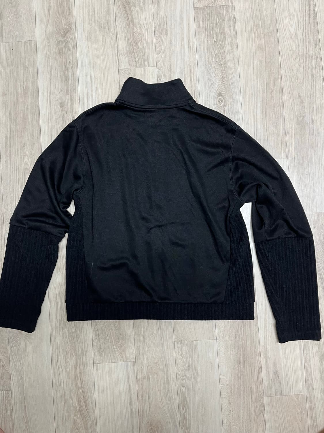 해칭룸 Double Sleeve Track Cardigan Black 상품이미지2