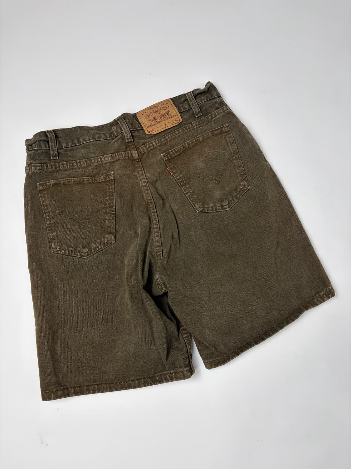 90s Levi’s 565 Shorts (olive) 상품이미지2