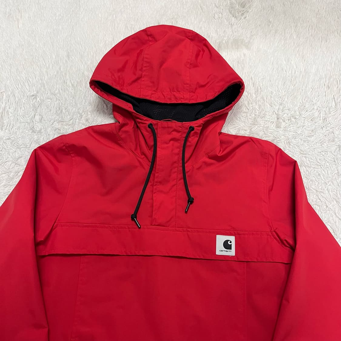 Carhartt WIP red half-zip windbreaker 상품이미지5
