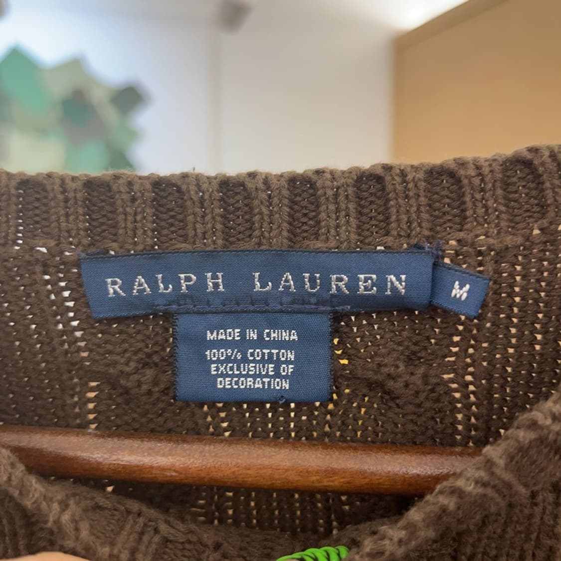 폴로 랄프로렌 여리 슬림핏 꽈배기 케이블 니트 M C08945 상품이미지5