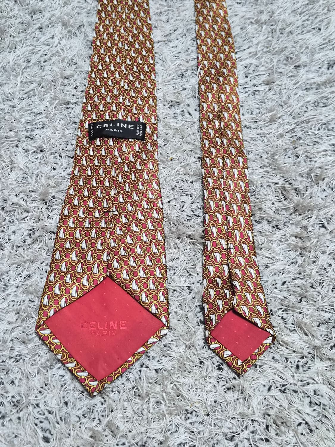 셀린느Celine 금장로고 패턴 넥타이 Free - N39 상품이미지6