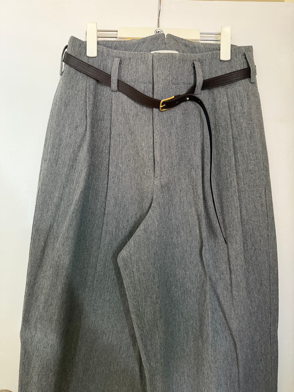 렉토 퀸시 울 벨티드 팬츠 M 새상품 상품이미지2