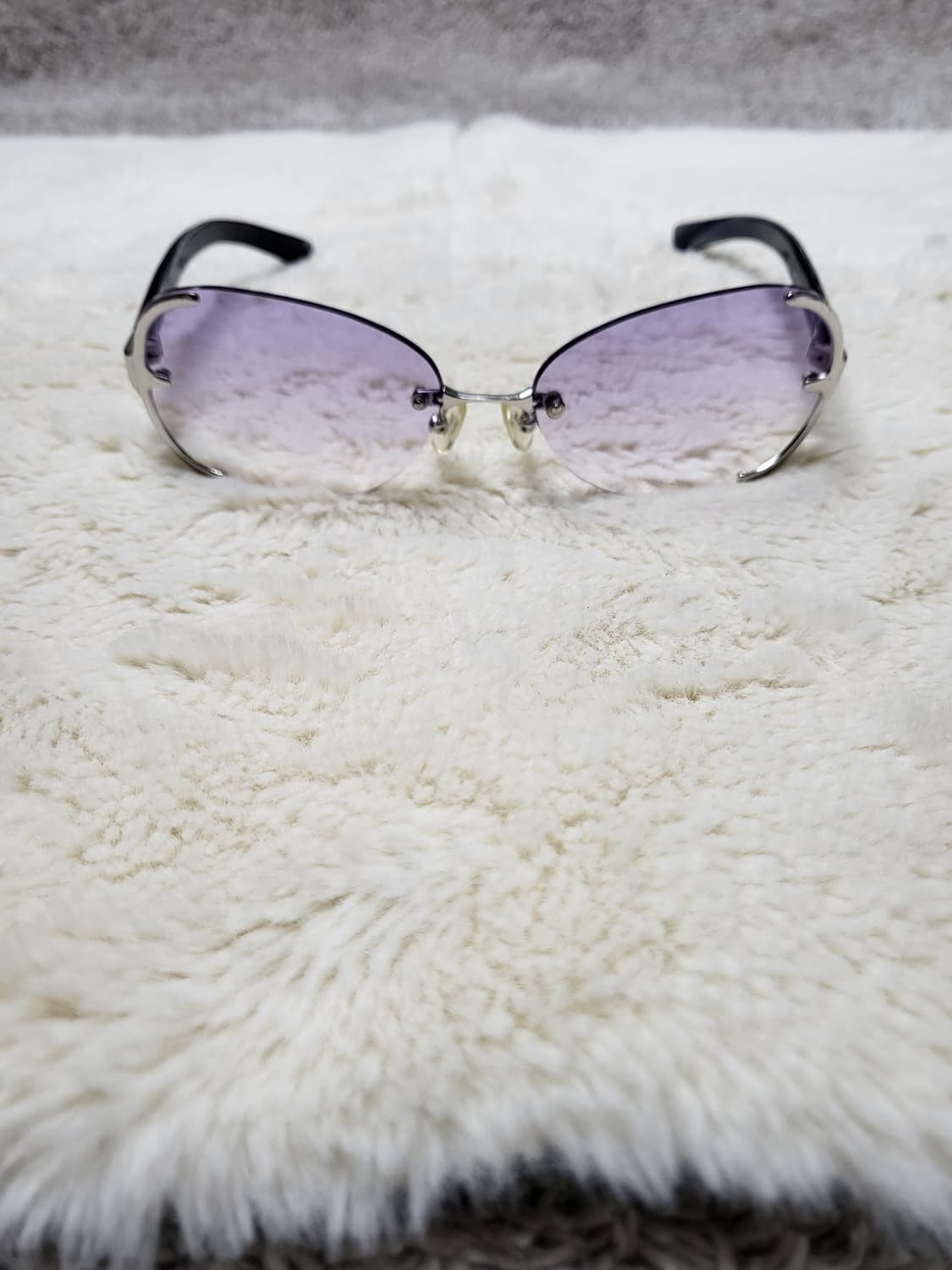 에트로 선글라스 퍼플 그라데이션 무테 썬글라스 안경 상품이미지4