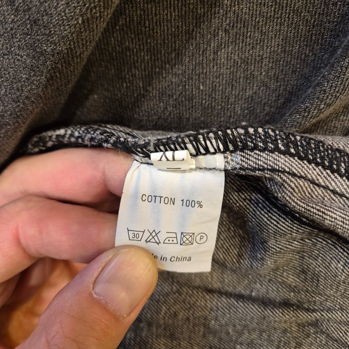 XL(착샷잇음) 피그먼트워싱 데님 블루종자켓  상품이미지4