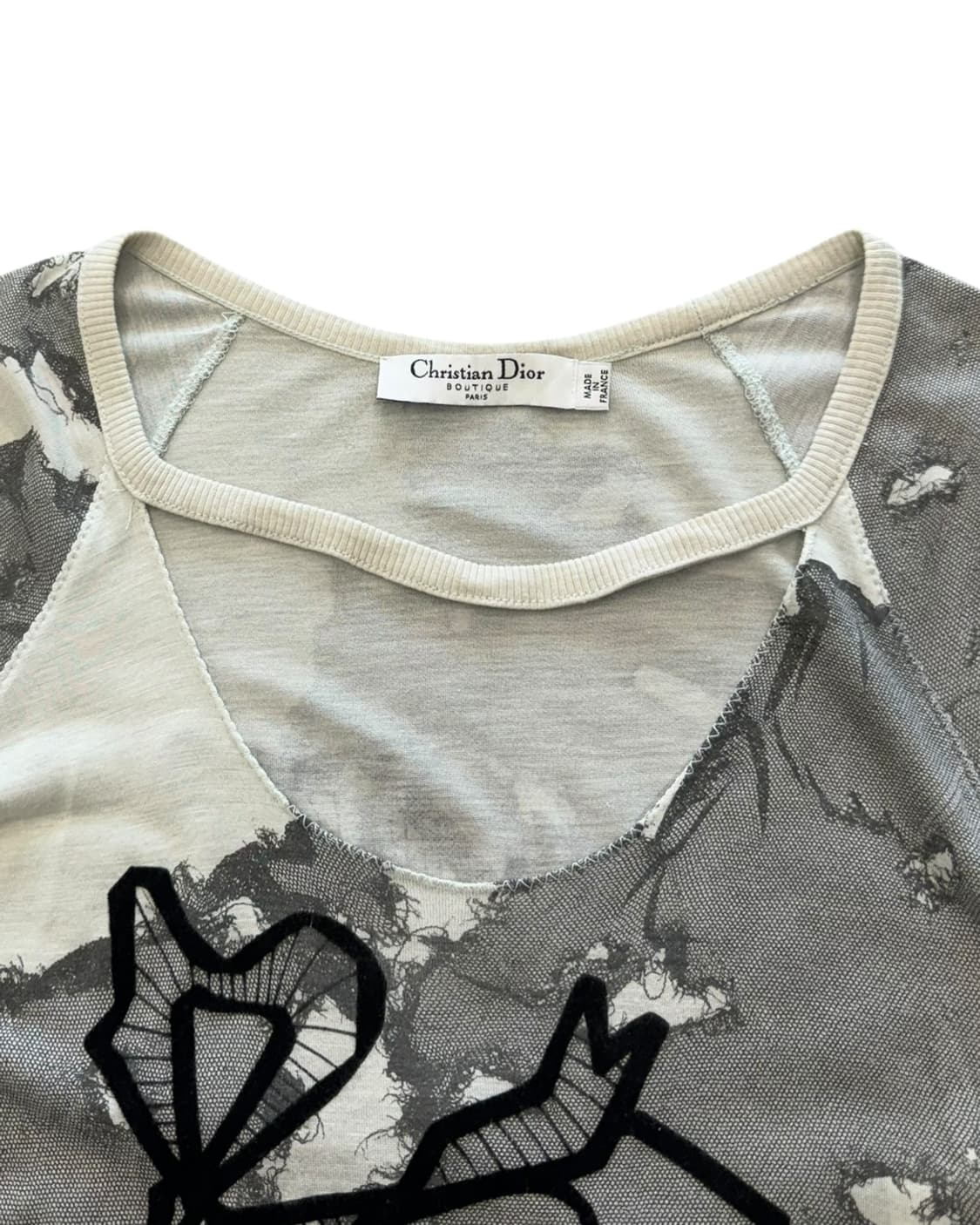 크리스찬 디올 by 존 갈리아노 06AW 레이스 프린트 컷 아웃 티셔츠 상품이미지9