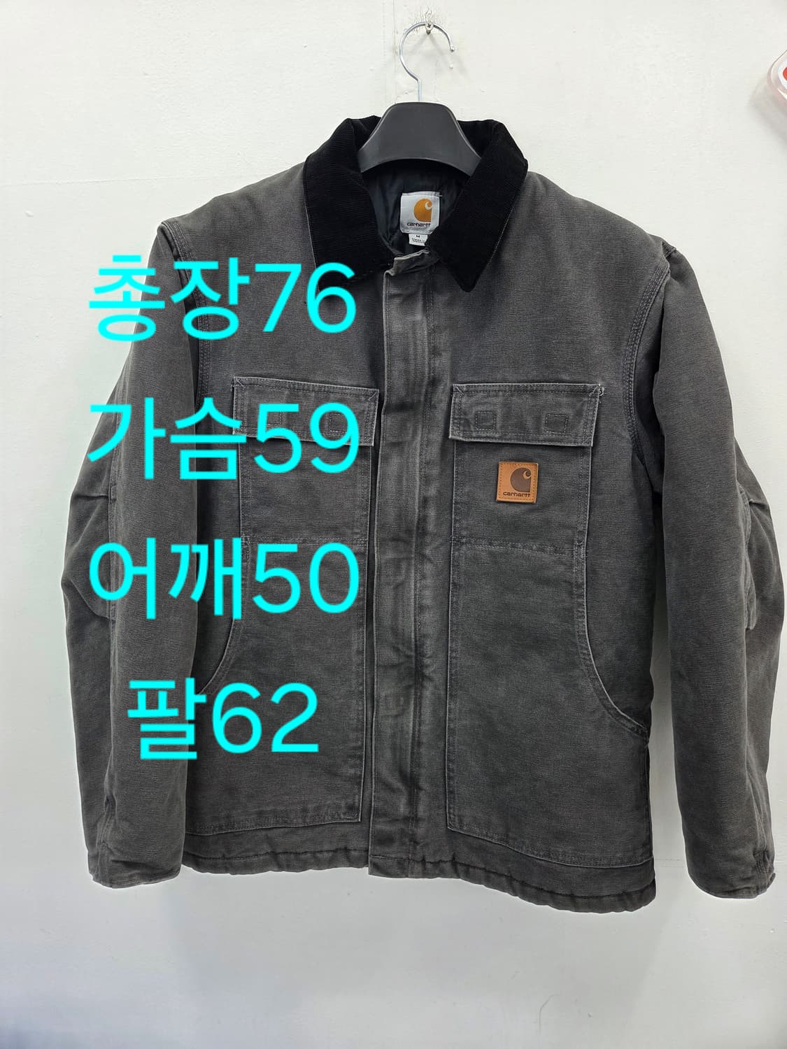 M 칼하트 C26 GVL 샌드스톤 회색  워크 자켓 블랙 상품이미지1