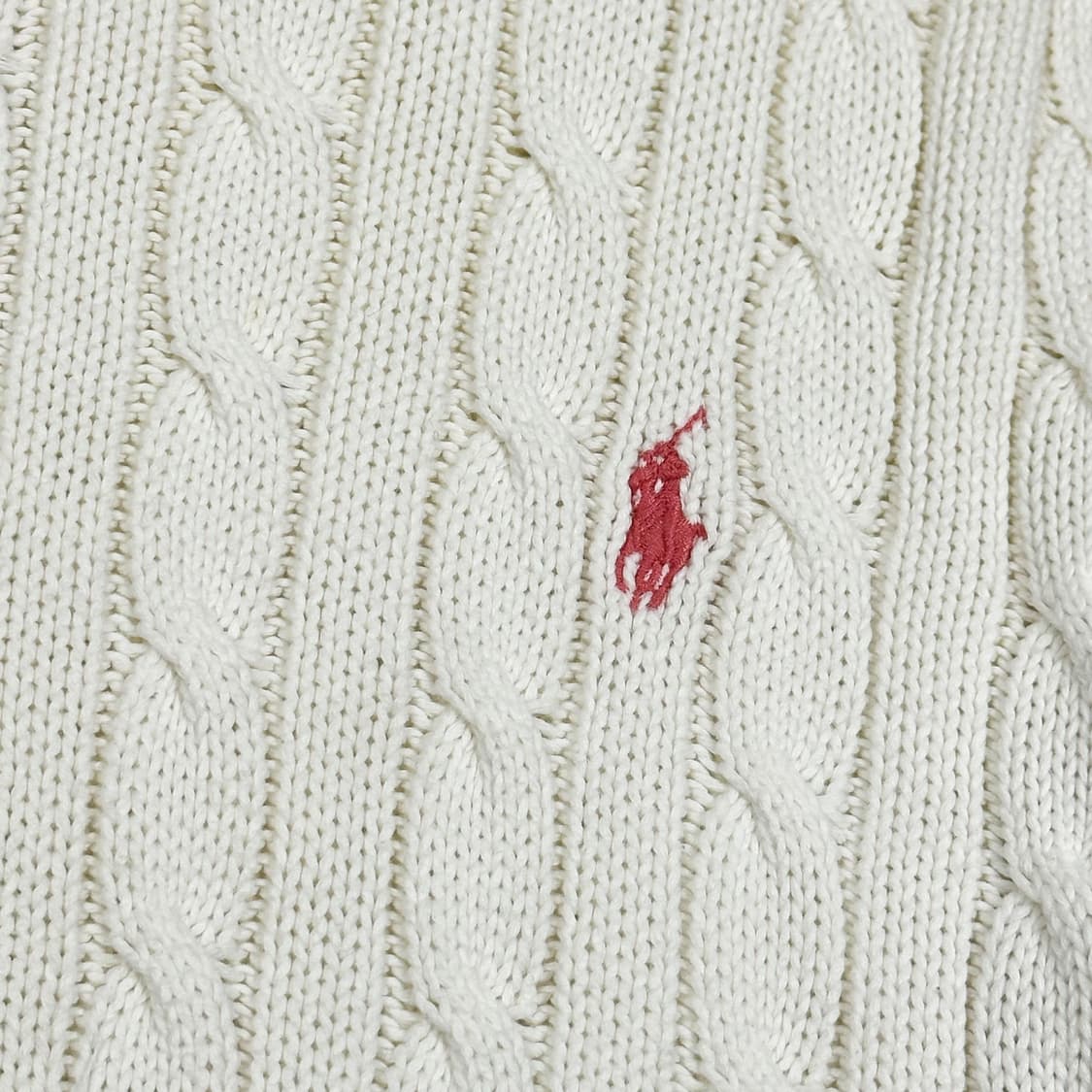 폴로 랄프로렌 포니 화이트 꽈배기 케이블니트 (M 여성추천) 상품이미지3