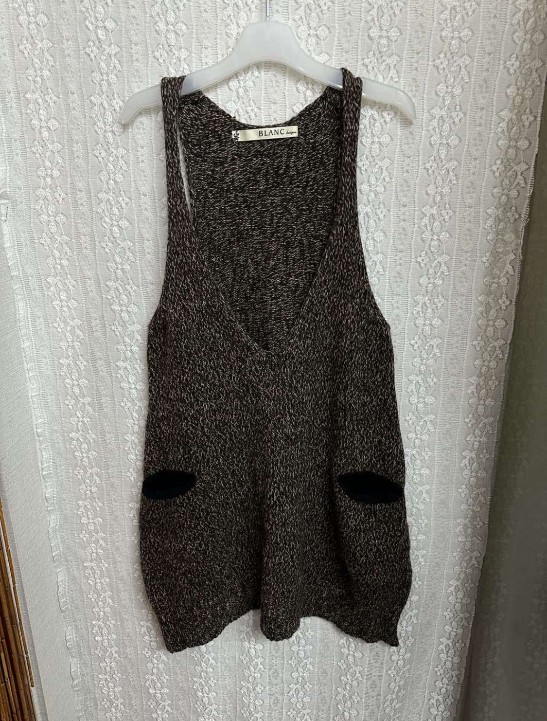 딥 브이넥 니트 원피스 상품이미지1