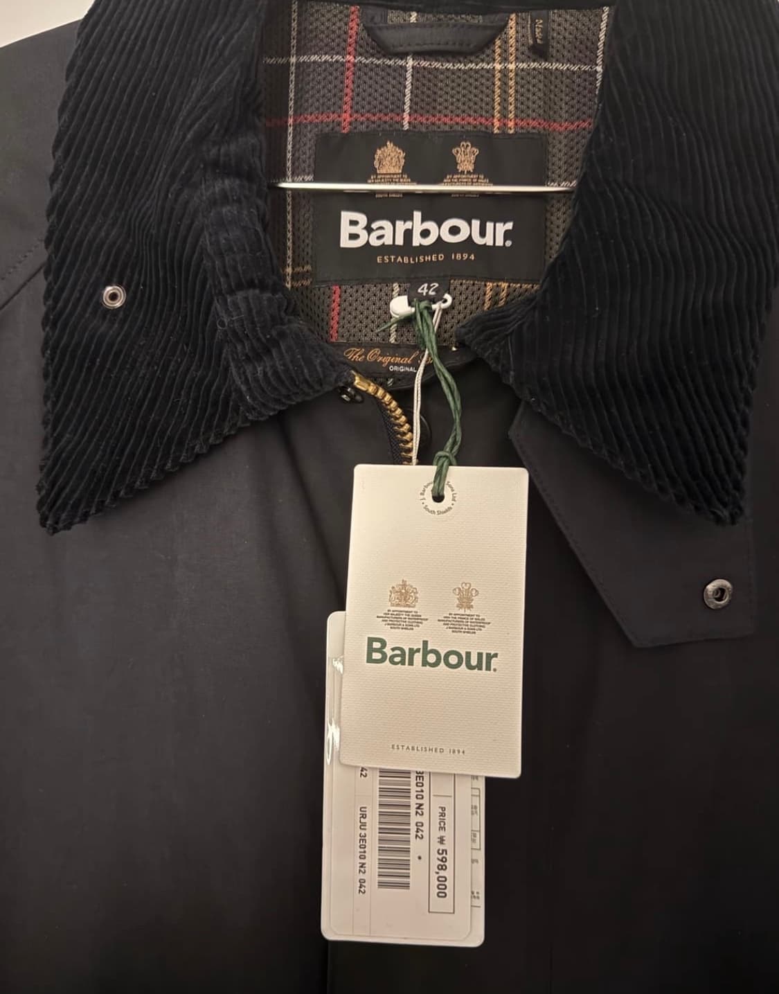 바버 트랜스포트 네이비 42 사이즈 팝니다! 상품이미지1