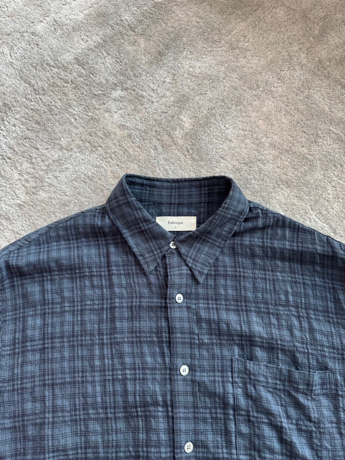 [파브레가] 카일리 체크 셔츠 2사이즈 (다크 네이비) 상품이미지3