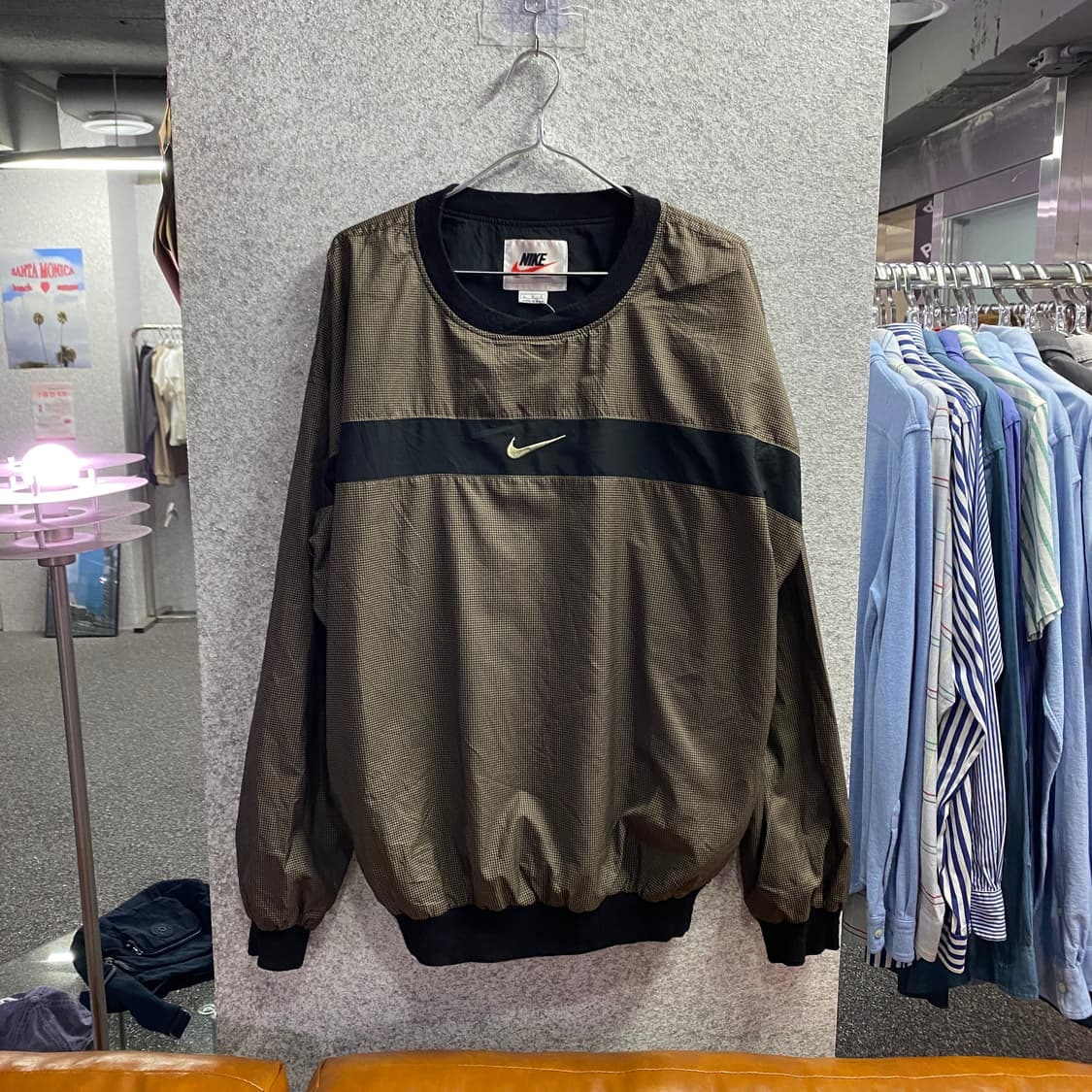 나이키 빈티지 브라운 체크 풀오버 웜업 B4535 상품이미지2