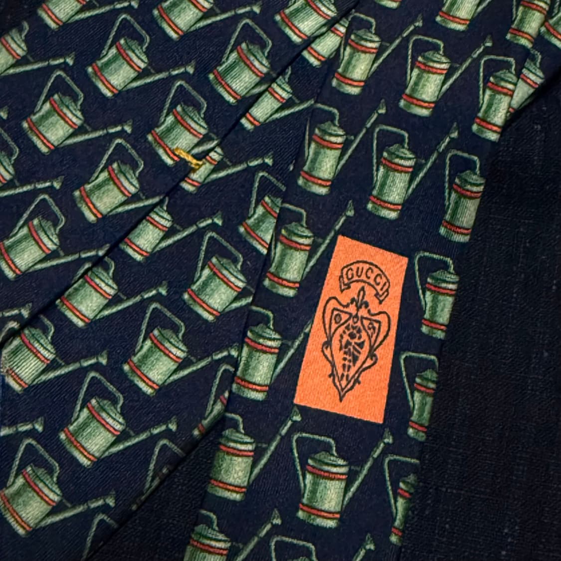 구찌 물뿌리개 패턴 실크 타이 상품이미지3