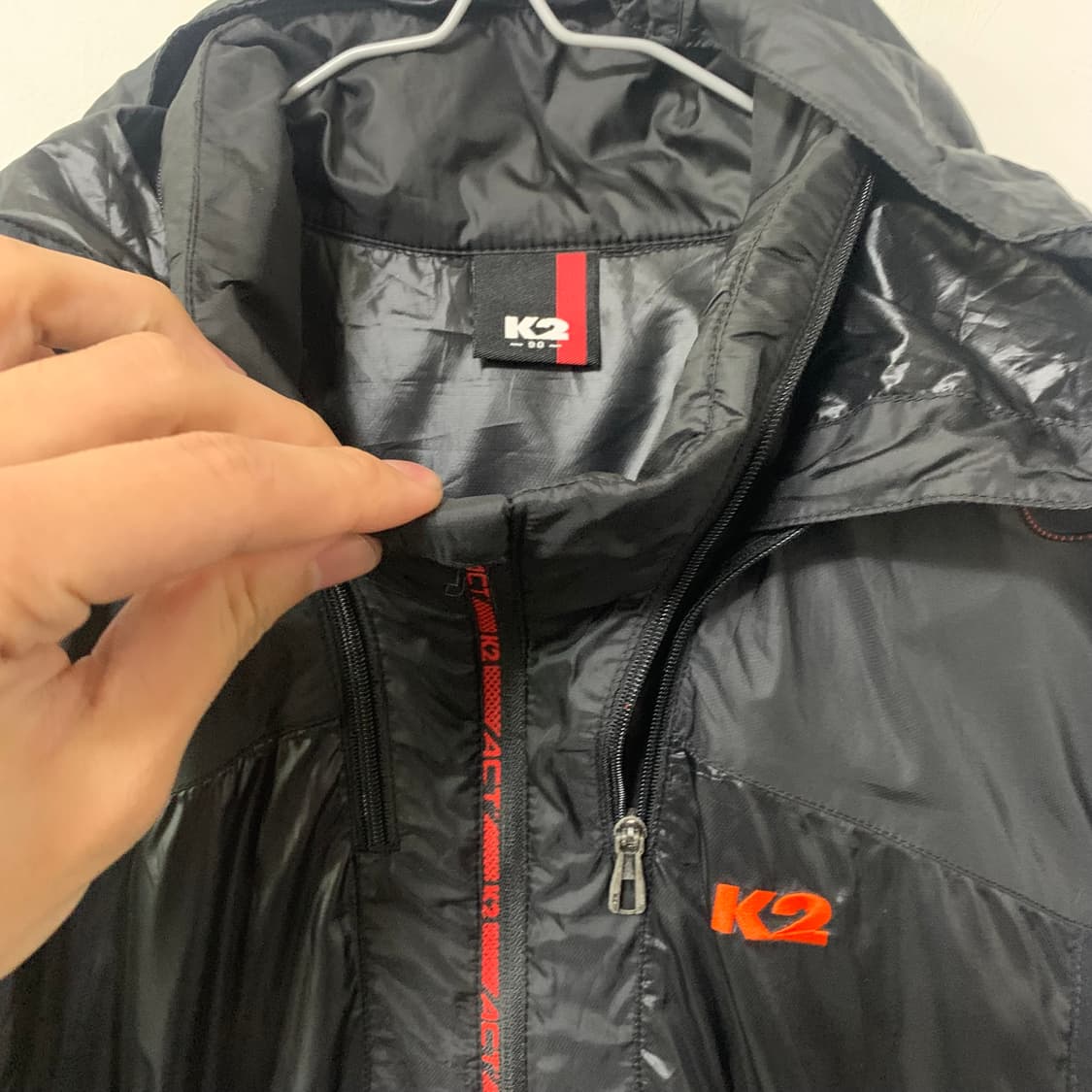 (90) K2 블랙 바람막이 후드 자켓 상품이미지3