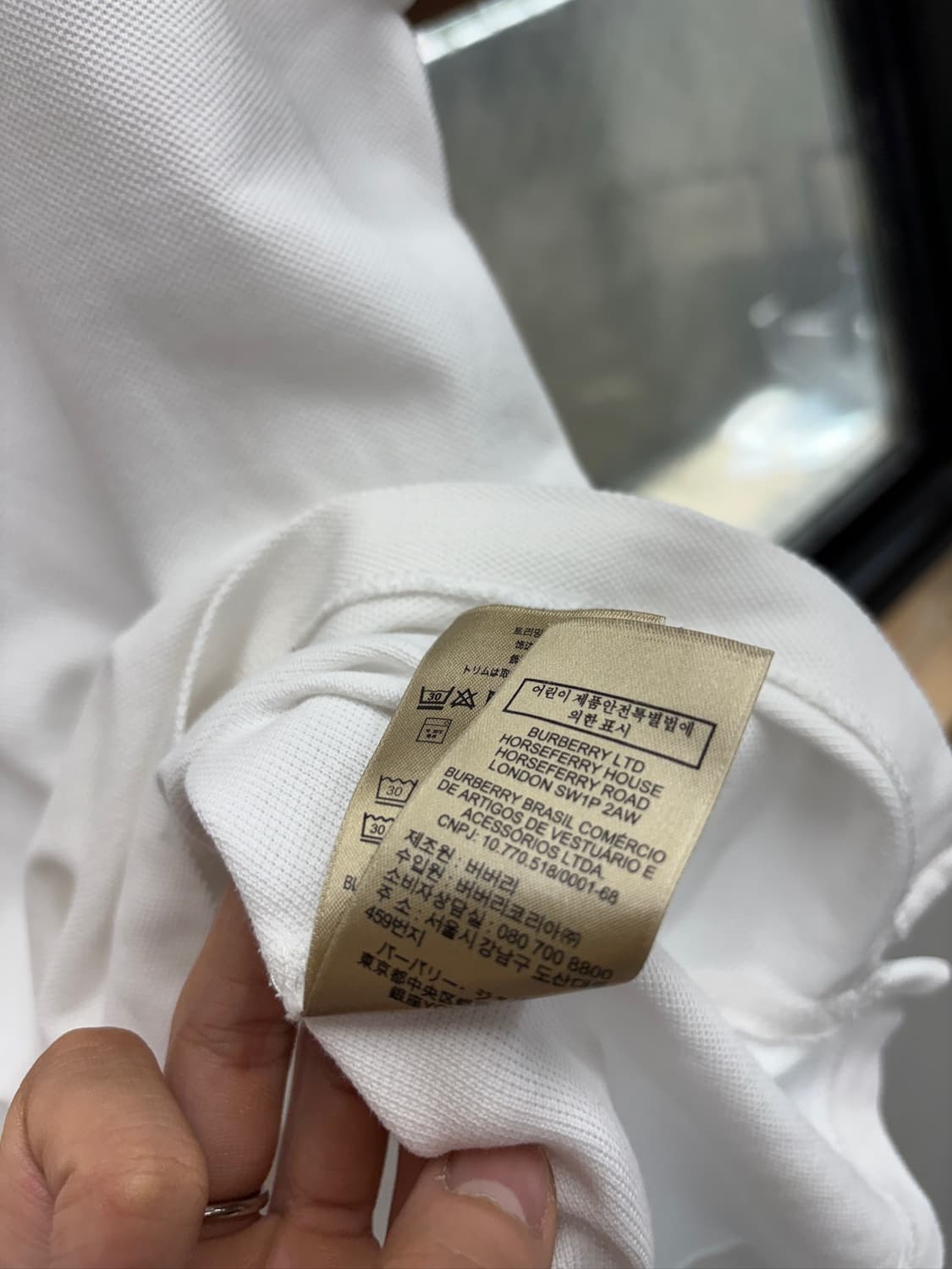 Burberry Brit 버버리 브릿 화이트 반팔 카라티셔츠 pk 상품이미지6