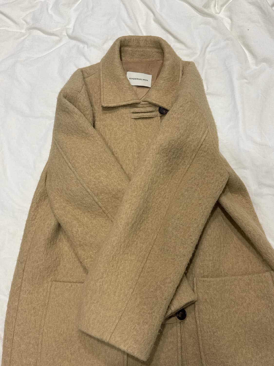 킨더살몬 alpaca jeanne half coat bone 상품이미지4