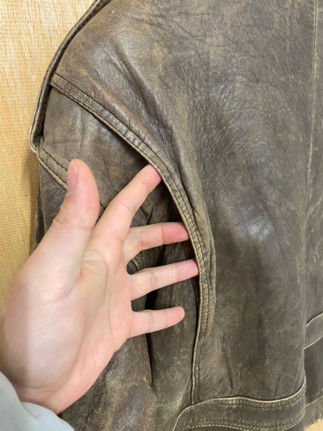 VTG hard faded G-1 leather jacket  상품이미지7