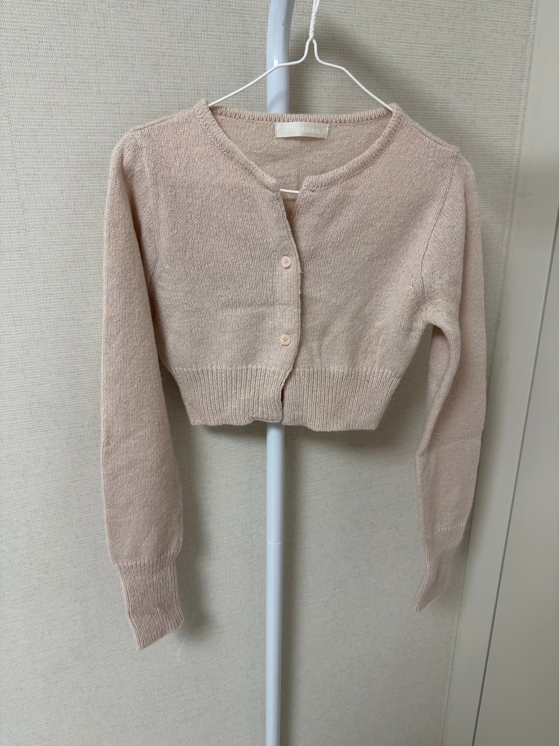 쓰리타임즈 가디건 핑크 상품이미지1