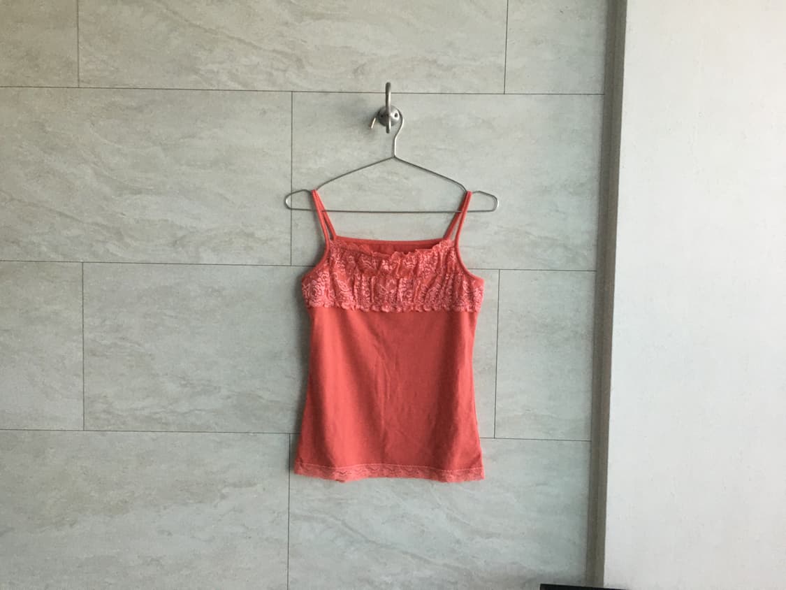 coral lace trim camisole 상품이미지1