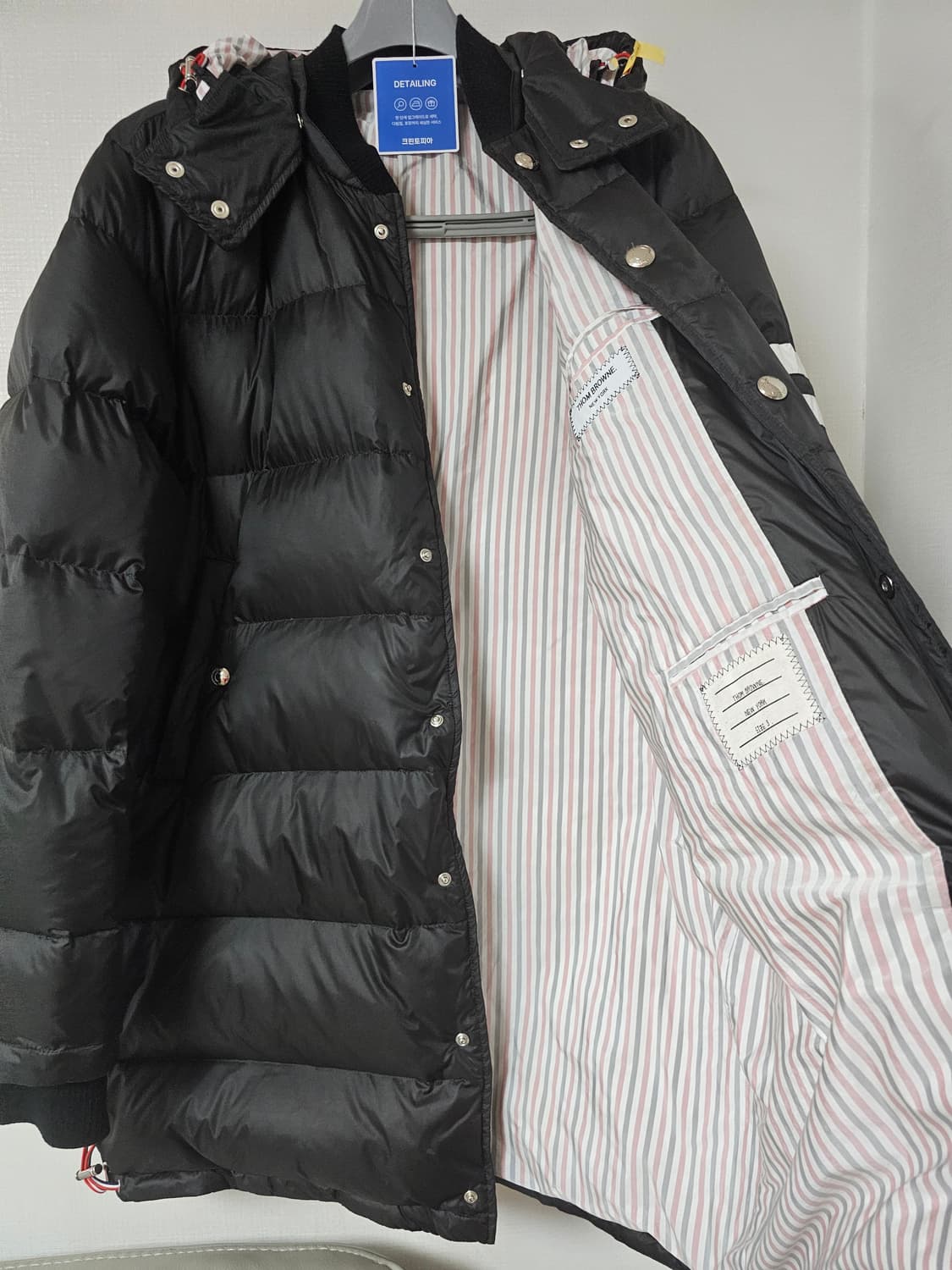 톰브라운 사선완장 후드 롱패딩(3/100~105/정품) 상품이미지3