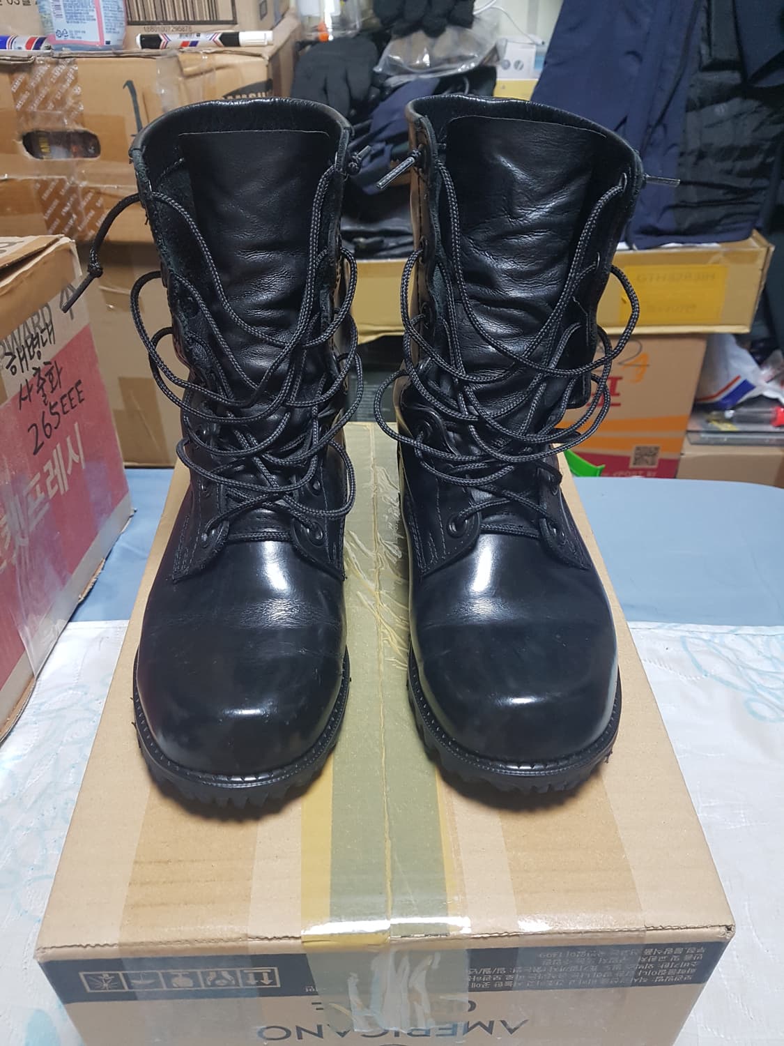 한국군 사출식 군화 전투화 255 EE 판매 상품이미지1