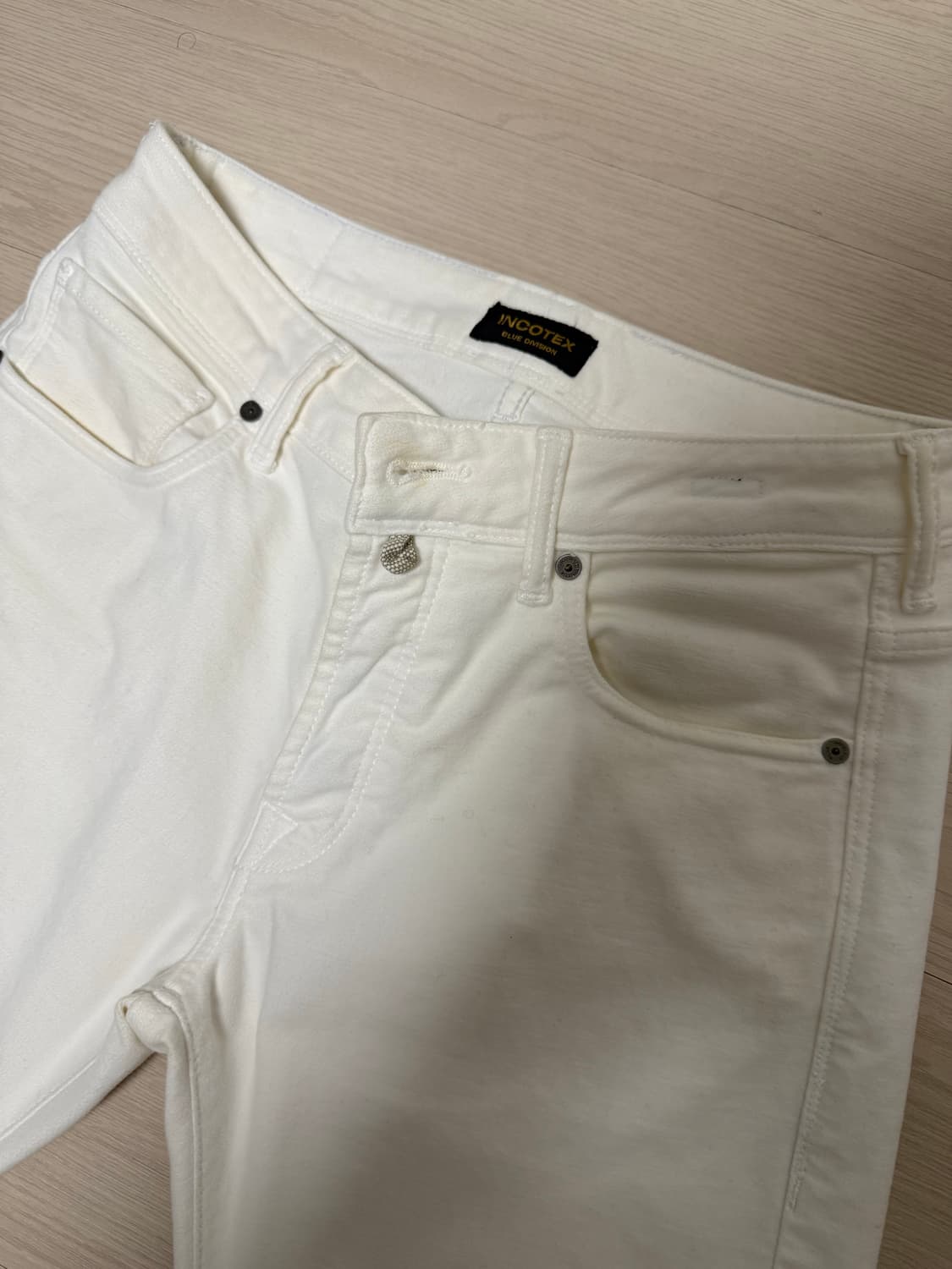 슬로웨어 인코텍스 몰스킨 화이트데님 31사이즈 상품이미지2