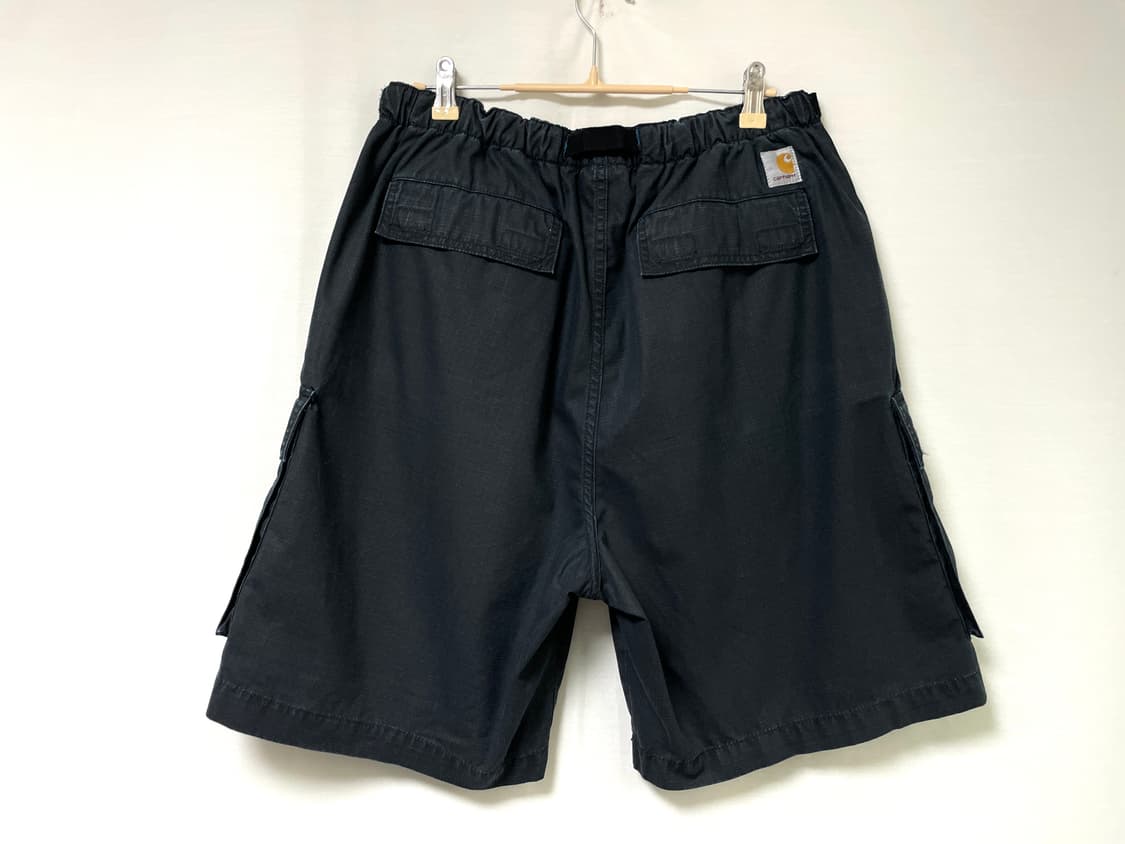 칼하트 wynton 립스탑 코튼 밴딩 벨트 카고쇼츠 반바지 L _ 블랙 상품이미지2