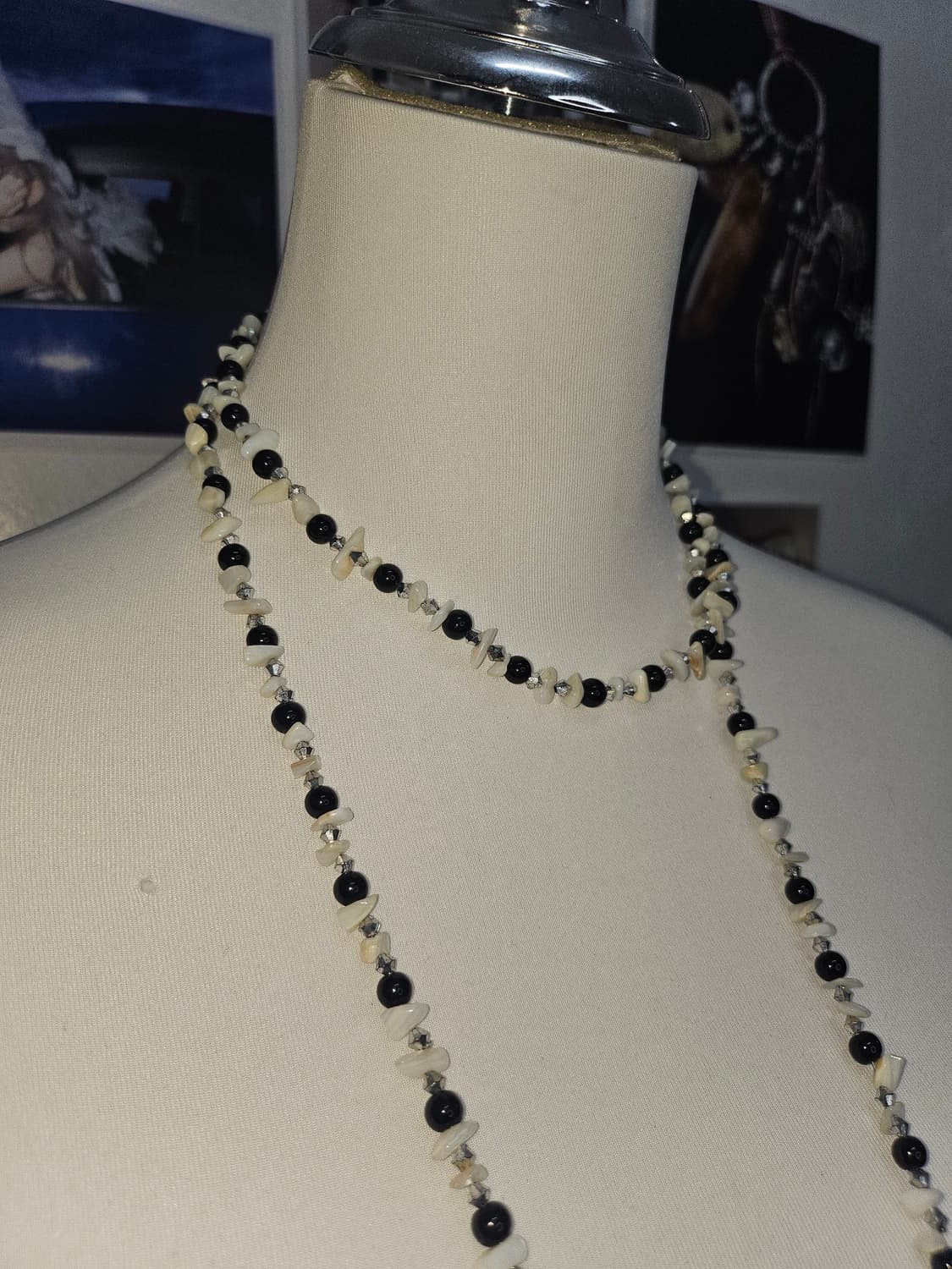 [Vintage] Black & White Necklace 상품이미지3