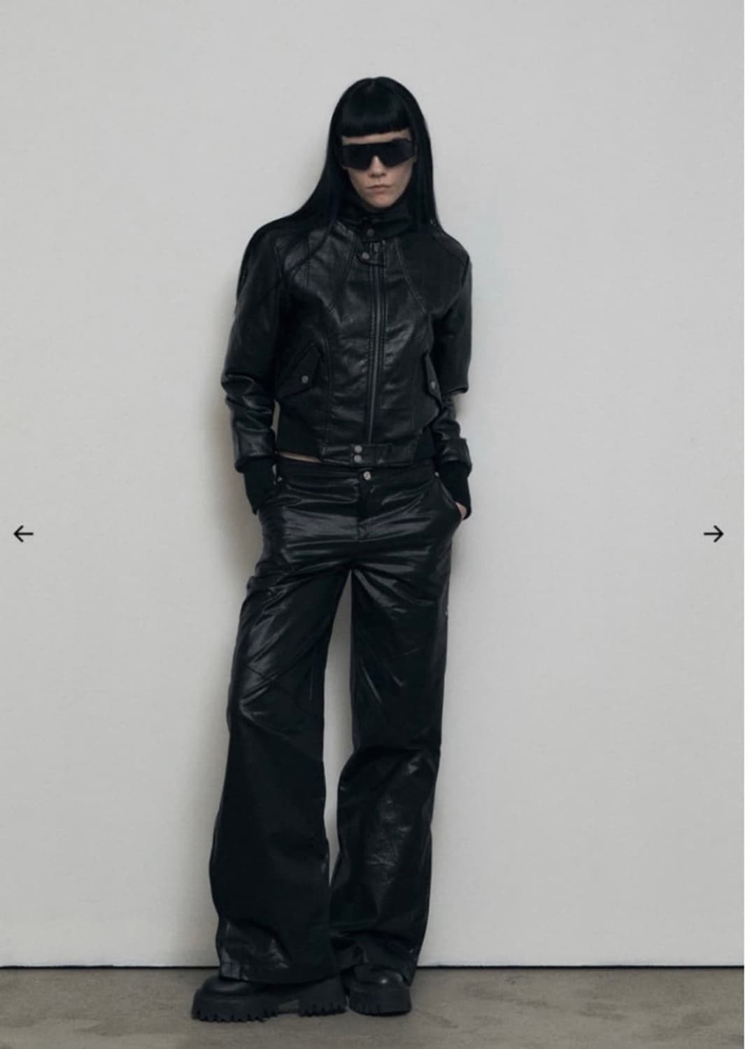 보헤미안서울 하이넥 모토자켓 슬림핏 상품이미지1