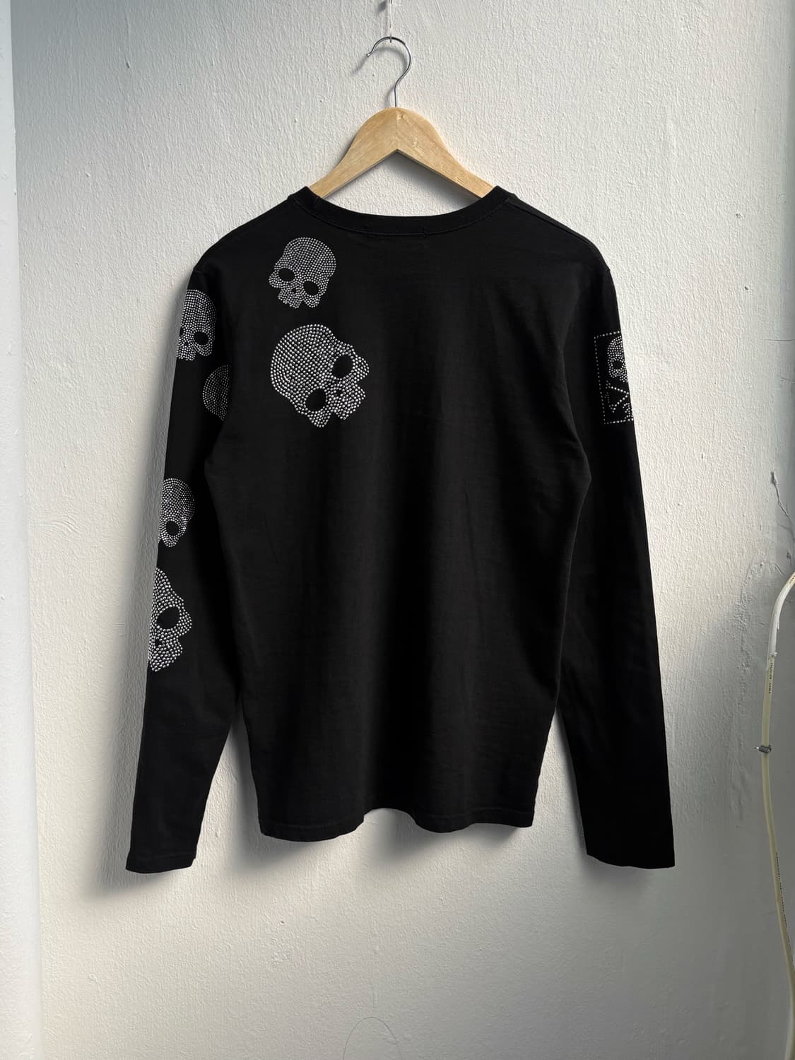 Hydrogen Skull Black Long Sleeve 상품이미지4