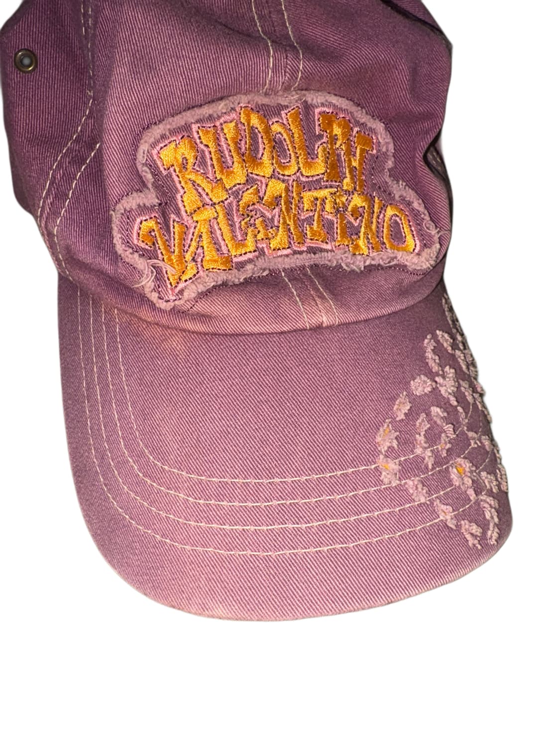 Y2K 퍼플 워싱 데미지 볼캡 상품이미지2