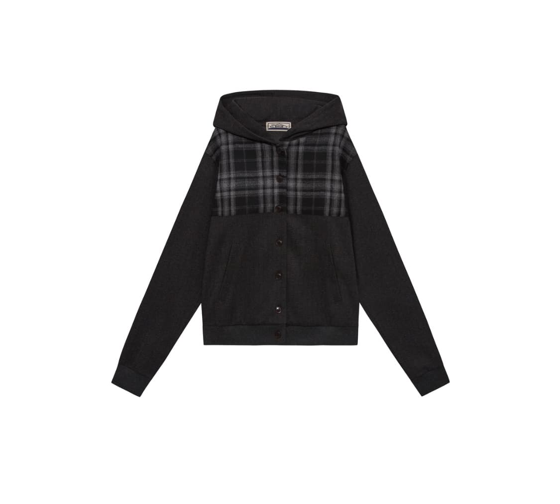 saros check jacket - charcoal 상품이미지1